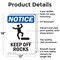 Signmission Keep Off Rocks, 12 in W x Rectangle, Aluminum OS-2PACK-NS-A-1218-V-13829 - alternate 3